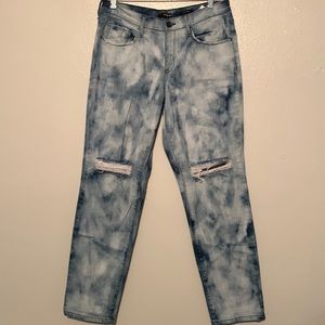 jeans.different colored washed.brand is Kind Of